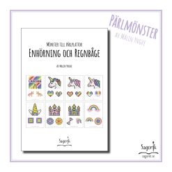 Mönster till pärlplattor - Enhörning och regnbåge