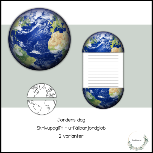 Jordens dag - skrivuppgift
