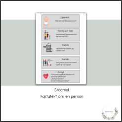 Stödmall - faktatext person