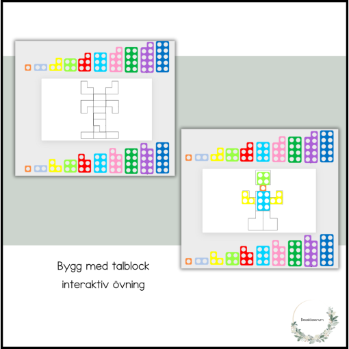 Bygg med talblock - interaktiv övning