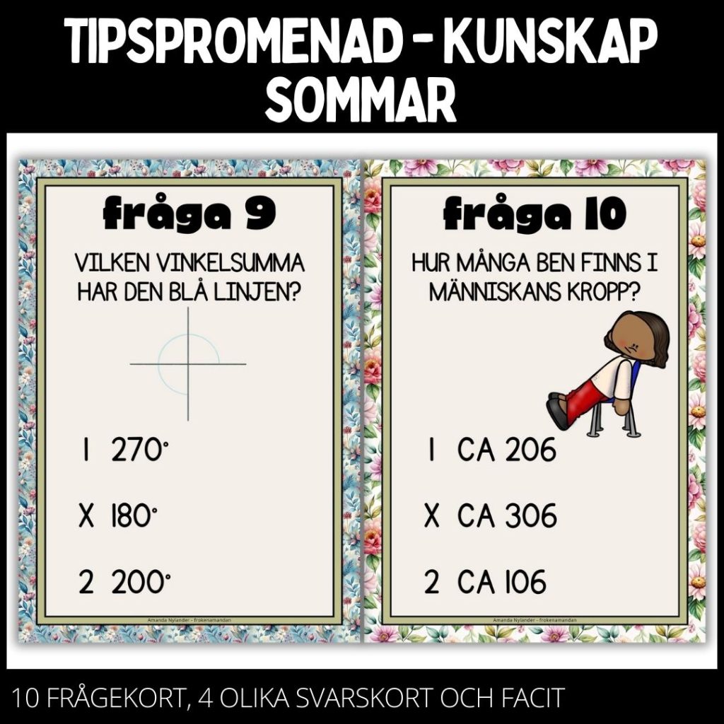 Tipspromenad 10 st frågor sommar 1 Teach Academy