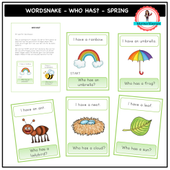 Wordsnake - Who has? - spring