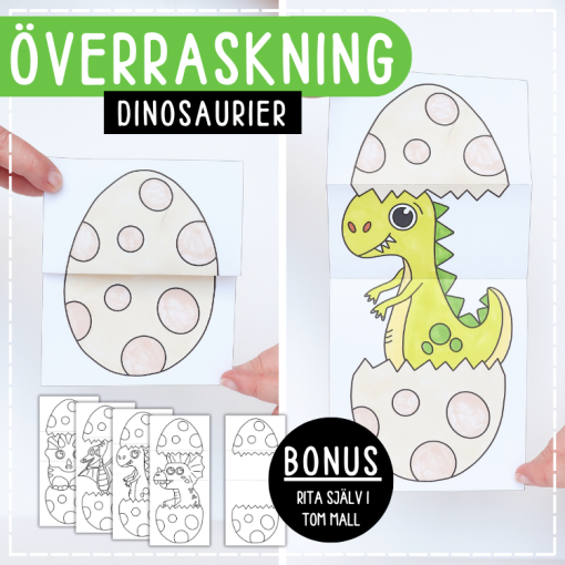 Öppningsbara pyssel- tema dinosaurier