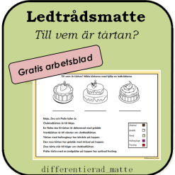 Ledtrådsmatte - till vem är tårtan?