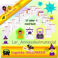 Engelska Halloween arbetshäfte