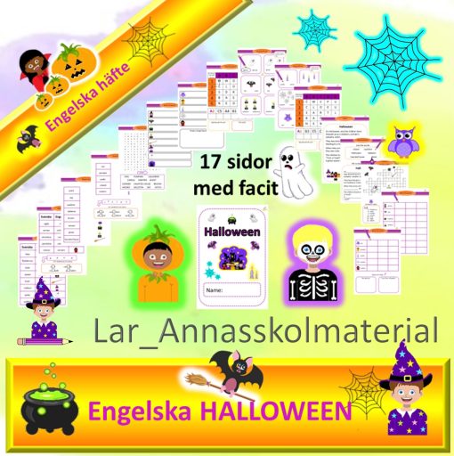 Engelska Halloween arbetshäfte