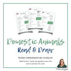 Domestic Animals - Read & Draw