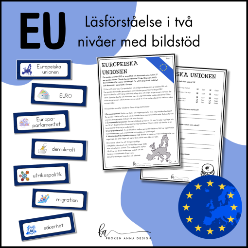 EU - Läsförtåelse i två nivåer + bildstöd
