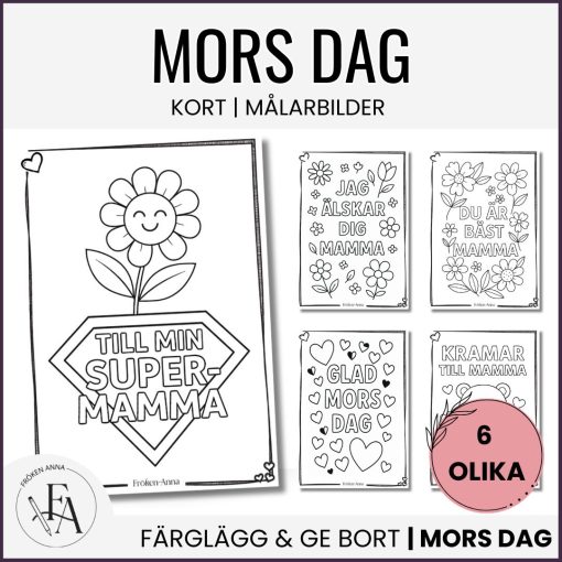 Mors dag - Kort | Målarbilder