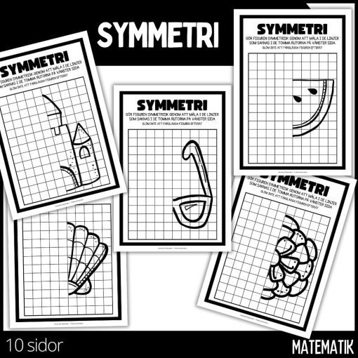 Symmetri - rita & färglägg