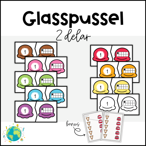Glasspussel - 2 delar