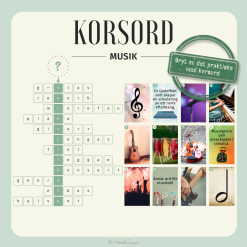 Korsord med bilder - Musik