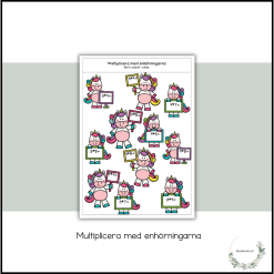 Multiplicera med enhörningarna (3+4:ans tabeller)