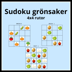 Sudoku grönsaker 4x4