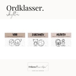 Ordklasser - skyltar