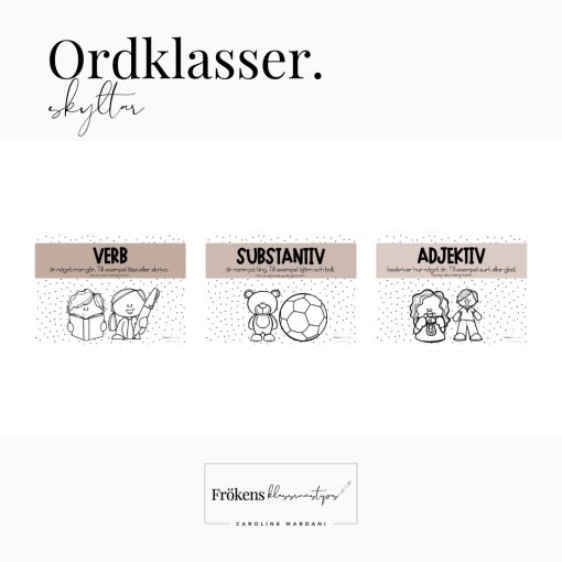 Ordklasser - skyltar