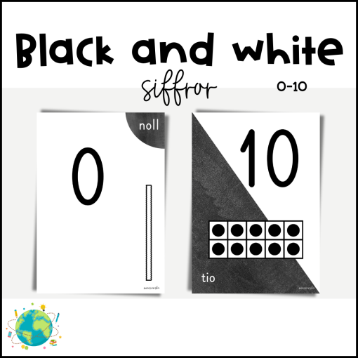Black and white - Siffror 0-10