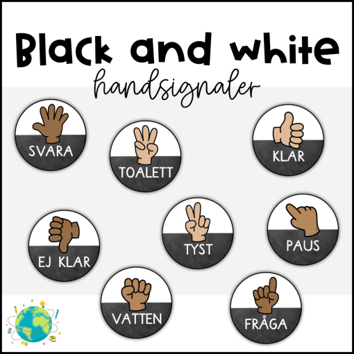 Black and white - Handsignaler