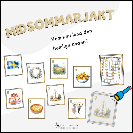 Midsommarjakt / Skattjakt tema midsommar