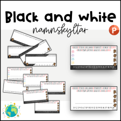Black and white - Namnskyltar