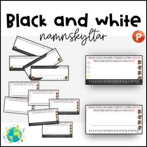 Black and white - Namnskyltar