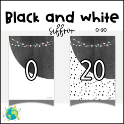 Black and white - Siffror 0-20