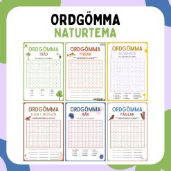 Ordgömma: Naturtema (flerpack)