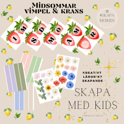 Midsommar - vimpel & krans