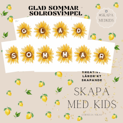 Glad sommar - solros vimpel