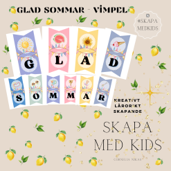 Glad sommar - vimpel vikbar