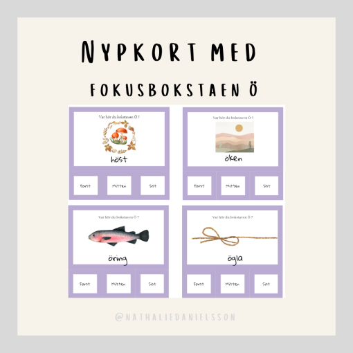 Nypkort med fokusbokstaven "Öö"