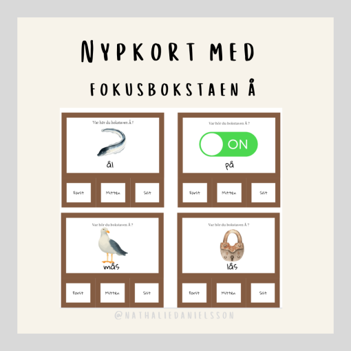 Nypkort med fokusbokstaven "Åå"