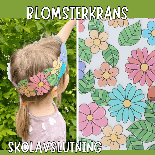 Blomsterkrans - pyssel med papper