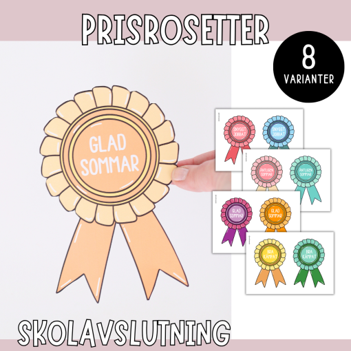 Prisrosetter till barnen - skolavslutning