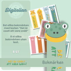 Bokmärken - Djur "Det är coolt att vara snäll"