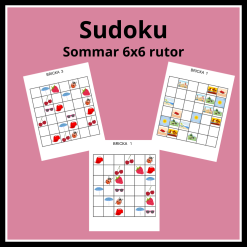 Sudoku sommar 6x6 rutor