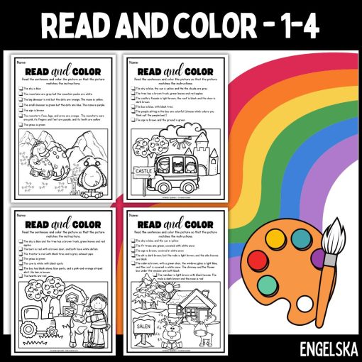 Read and color - medel - 1-4