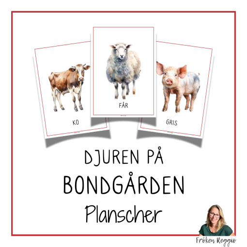 Djuren på bondgården - Planscher
