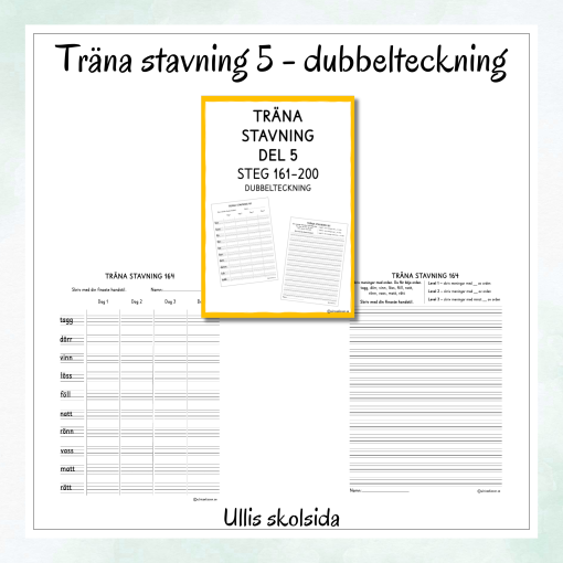 Träna stavning 5 - Dubbelteckning