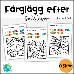 Färglägg efter bokstav - Höst