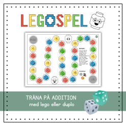 Mattespel - lego eller duplo (2 olika spelplaner)