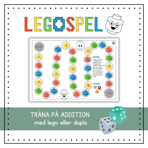 Mattespel - lego eller duplo (2 olika spelplaner)