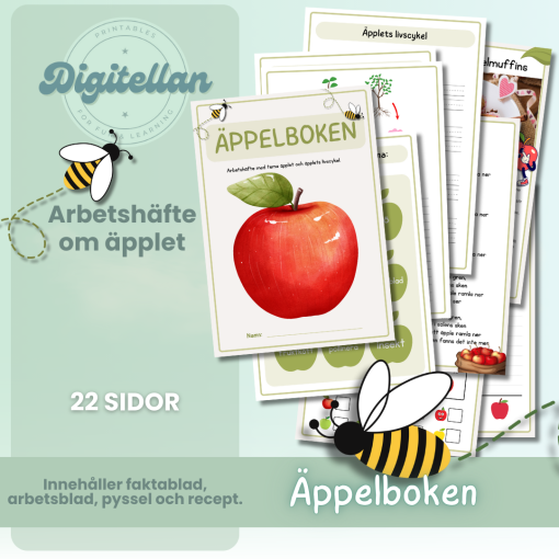 Äppelboken - äpplets delar, livscykel, pyssel och recept.