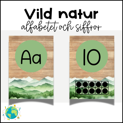 Vild natur - Alfabetet och siffror