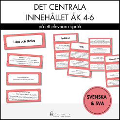 Centrala innehållet åk 4-6 på ett elevnära språk: svenska & SVA