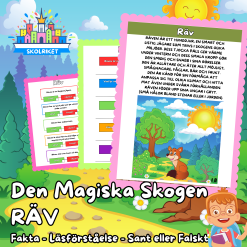 Den magiska skogen – RÄV – Fakta – Läsförståelse – Sant eller Falskt