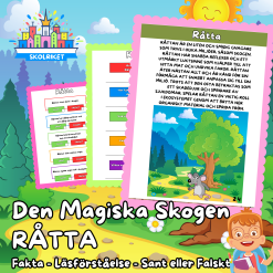 Den magiska skogen – RÅTTA – Fakta – Läsförståelse – Sant eller Falskt