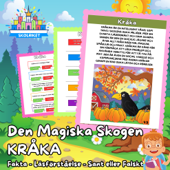 Den magiska skogen – KRÅKA – Fakta – Läsförståelse – Sant eller Falskt