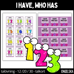 I have, who has domino - numbers