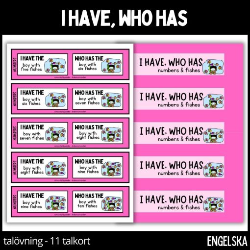 I have, who has domino - numbers